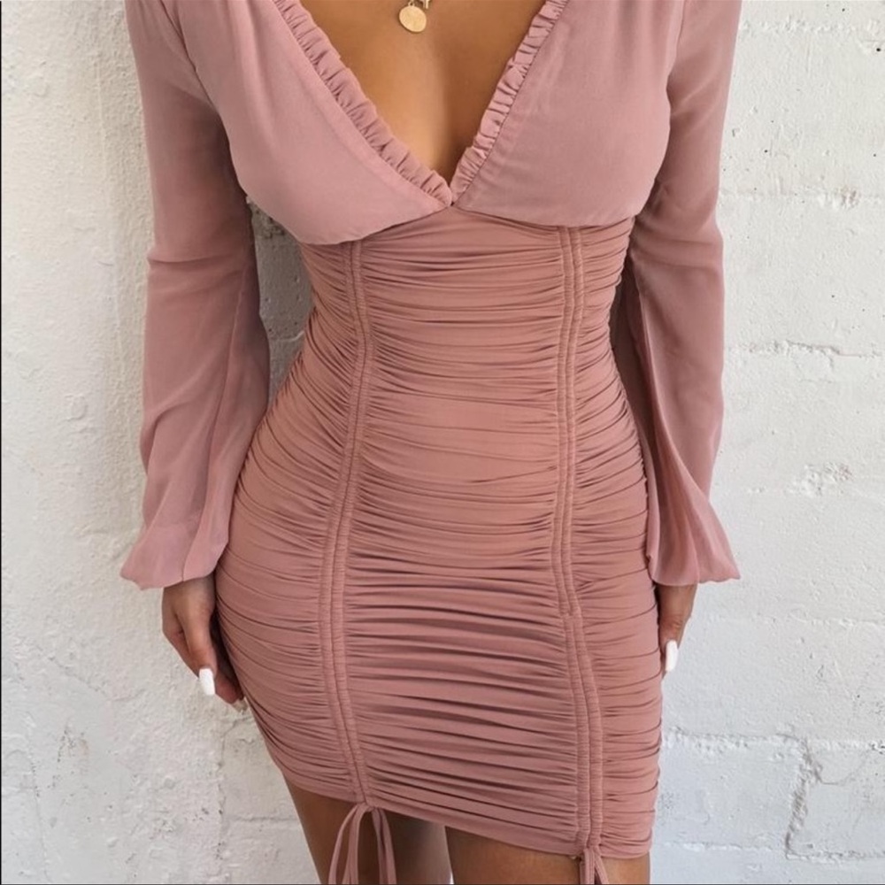 Tiger Mist Magnolia Bodycon Ruched Mini Dress Size XS